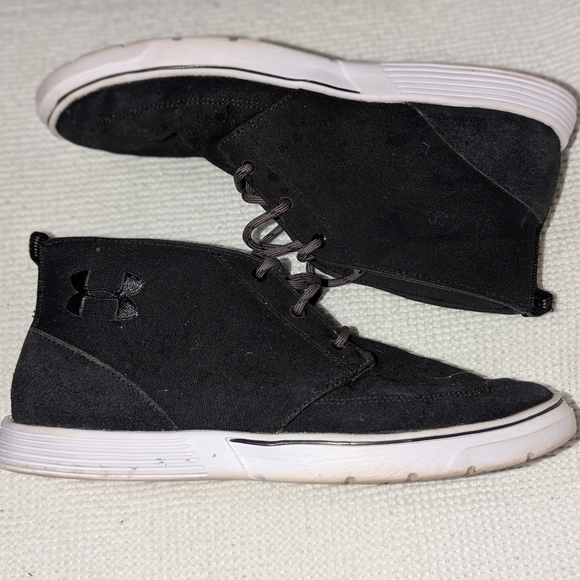 Under Armour Black Sneakers with Suede Finish and Padded Collar - Picture 3 of 8